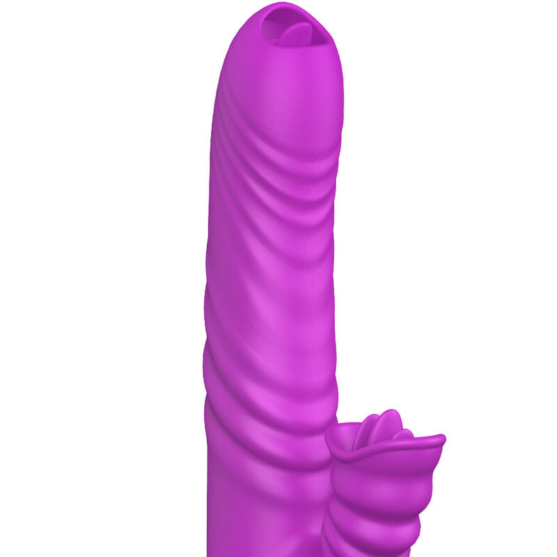 Armony Angelia Vibrador Multifuncional Língua Dupla Efeito de Calor Violeta