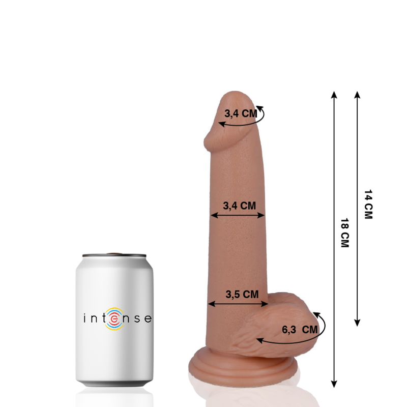 MR INTENSE - 10 DILDO REALISTA 18 CM x 3.4 CM - Sex Shop Sexy