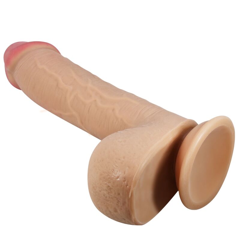 PRETTY LOVE - SLIDING SKIN SERIES DILDO REALISTA COM VENTOSA PELE DESLIZANTE NATURAL 23,4 CM