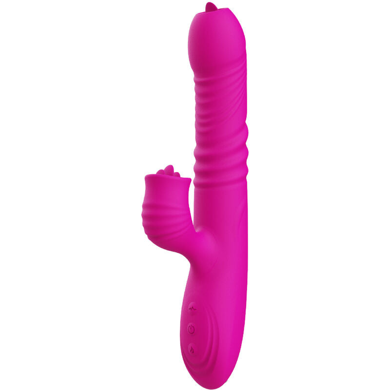 Armony - Fanny Multifuncional Vibrador de Lengua Dupla Fúcsia Efeito Calor