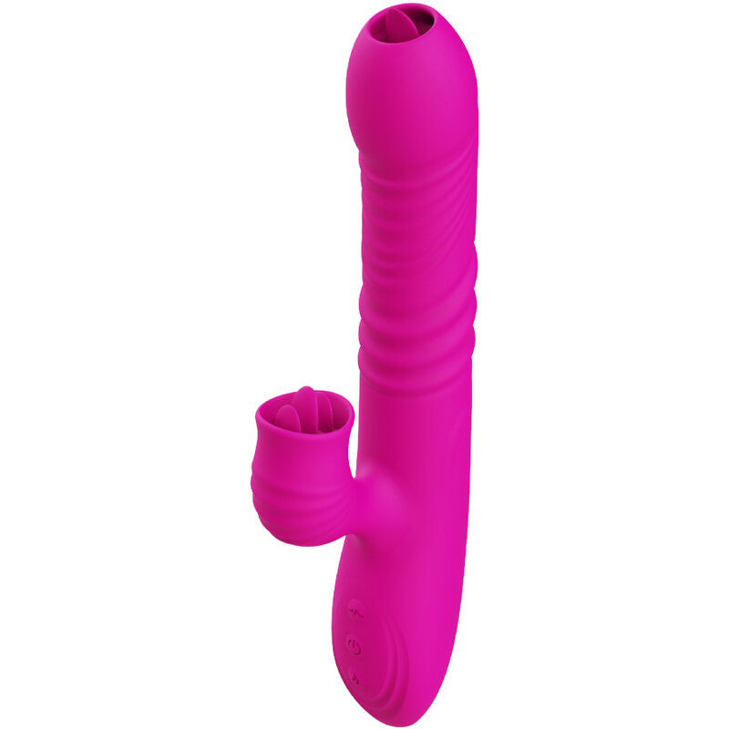 Armony - Fanny Multifuncional Vibrador de Lengua Dupla Fúcsia Efeito Calor