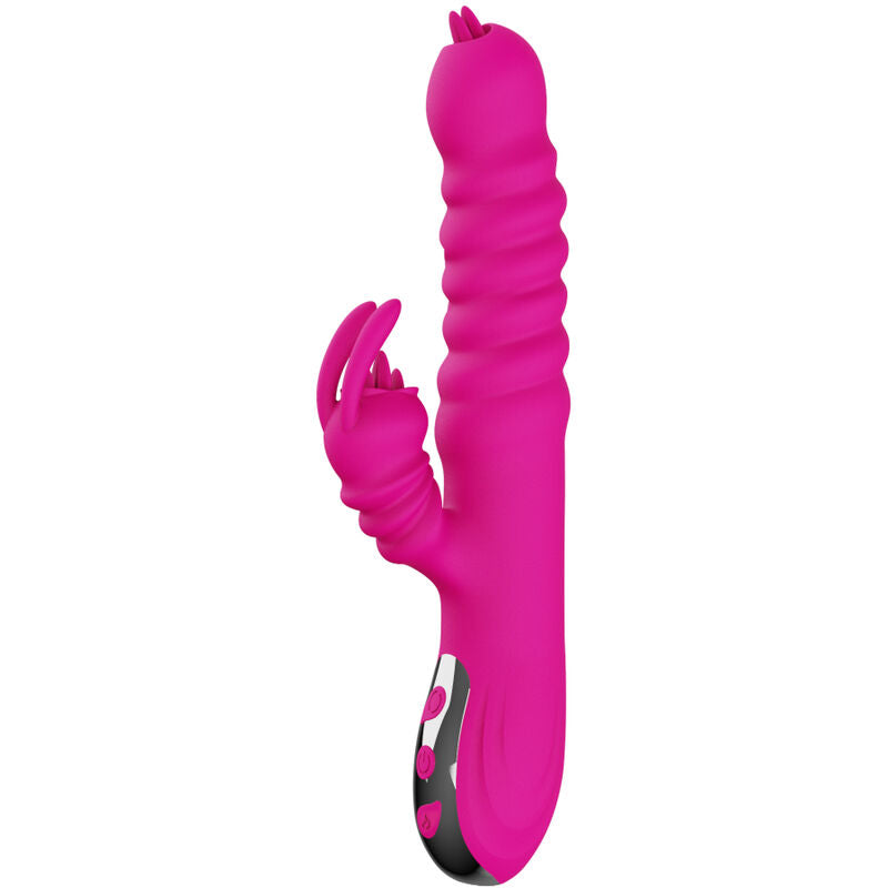 Armony - Vibrador Multifuncional de Lengua Dupla de Coelho Fúcsia Efeito de Calor