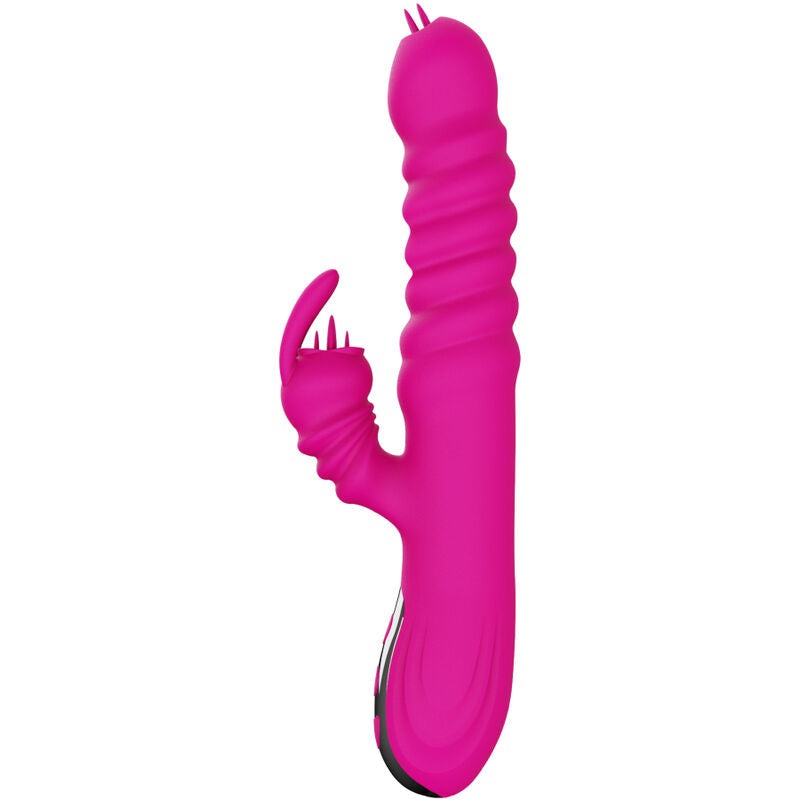 Armony - Vibrador Multifuncional de Lengua Dupla de Coelho Fúcsia Efeito de Calor