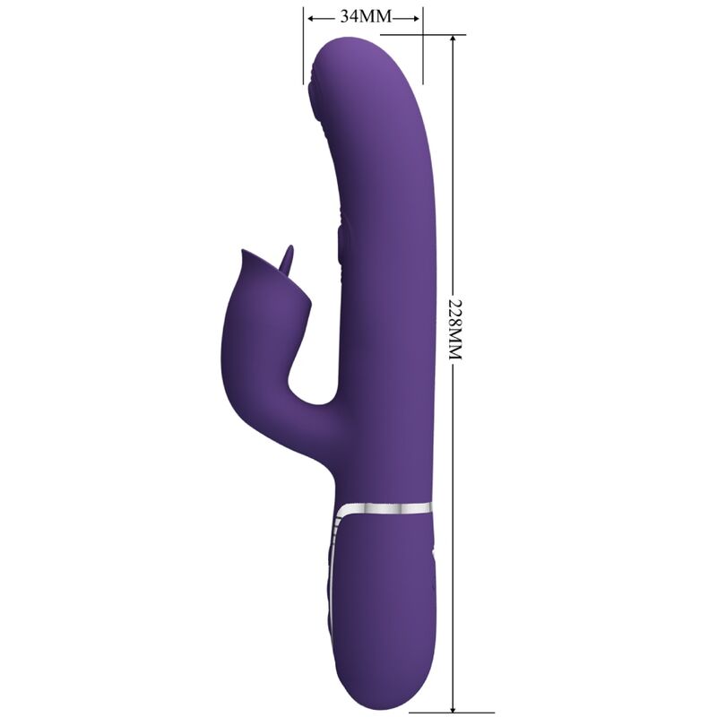 PRETTY LOVE - VIBRADOR RABBIT COM LICKING ROXO