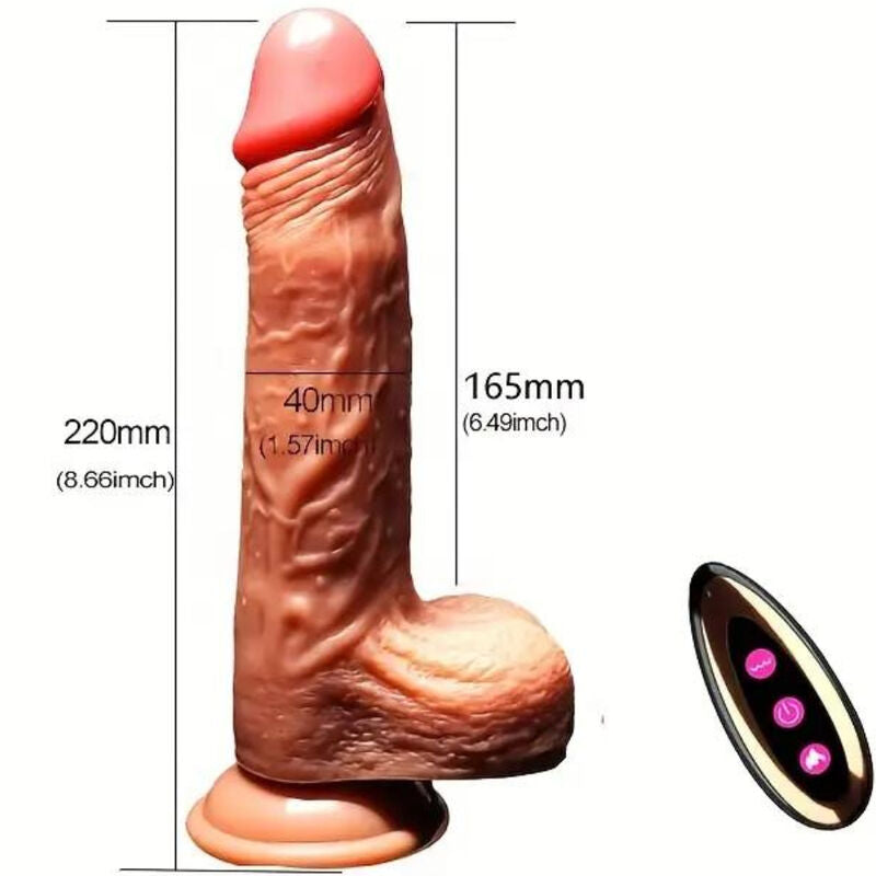 ARMONY - VIBRADOR DILDO REALÍSTICO Y CONTROLE REMOTO 22.5 CM