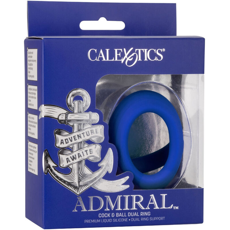Calexotics - Anel Duplo Almirante Polla Bola Azul