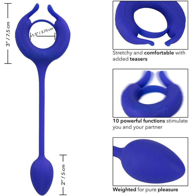 CALEXOTICS - ALMIRANTE ANEL DE PENIS PONDERADO AZUL