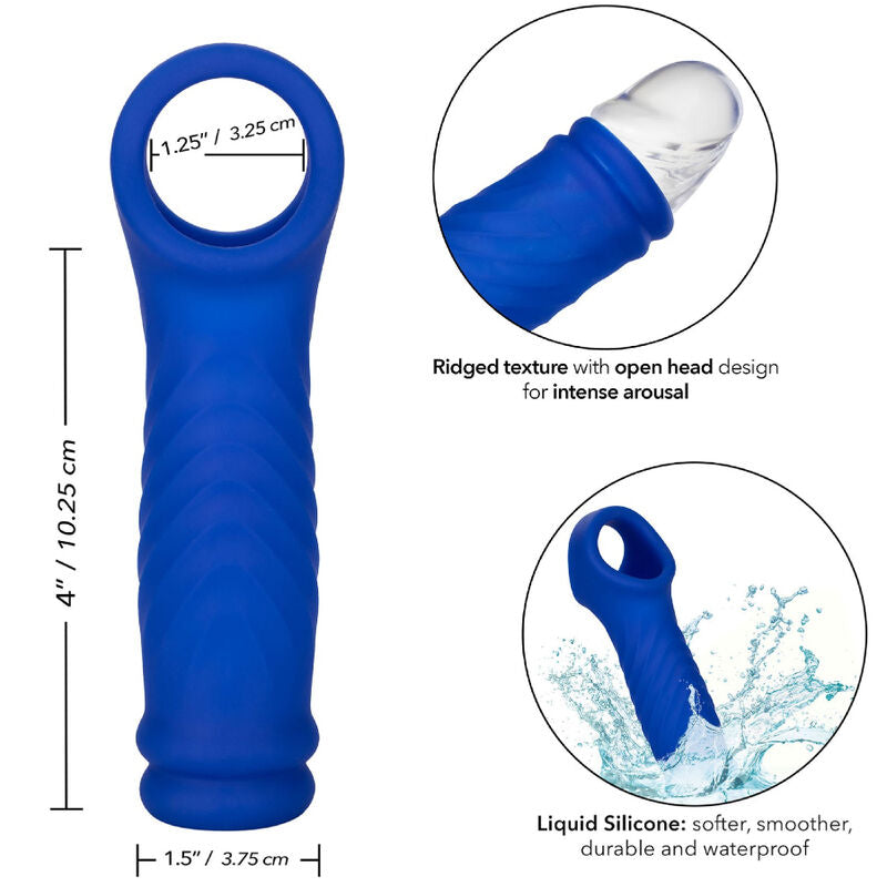 CALEXOTICS - ADMIRAL WAVE PENIS COVER LÍQUIDO SILICONA AZUL