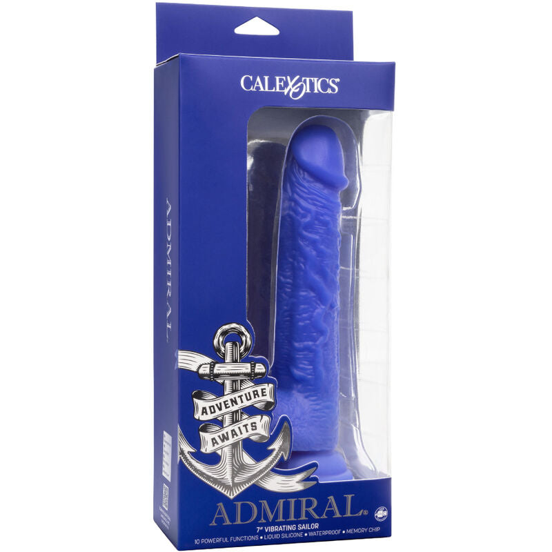 CALEXOTICS - ADMIRAL SAILOR DILDO REALISTA VIBRADOR AZUL