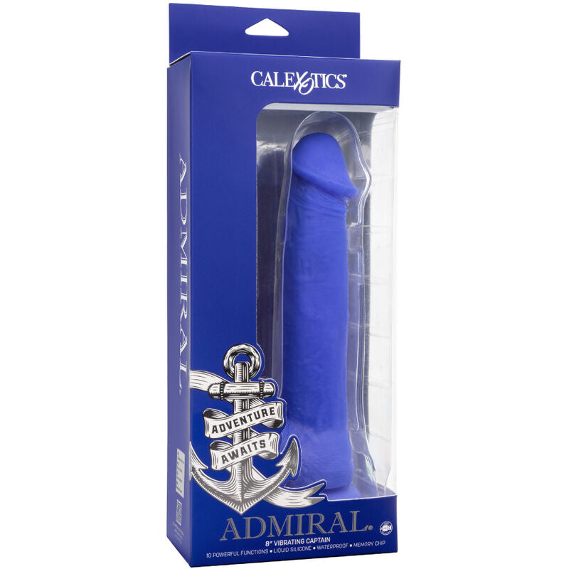 CALEXOTICS - ADMIRAL CAPTAIN DILDO REALISTA VIBRADOR AZUL