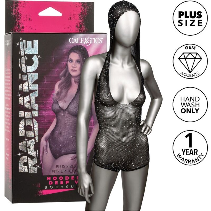 CALEXOTICS - BODY RADIANCE CON CAPUCHA Y V PROFUNDO TALLA GRANDE