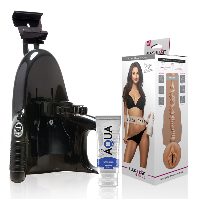 FLESHLIGHT - ELIZA IBARRA VAGINA + LANÇAMENTO UNIVERSAL + LUBRIFICANTE AQUA CALIDAD 50 ML
