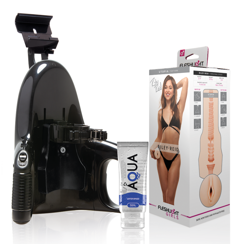 FLESHLIGHT - VAGINA RILEY REID UTOPIA + LANÇAMENTO UNIVERSAL + LUBRIFICANTE AQUA CALIDAD 50 ML