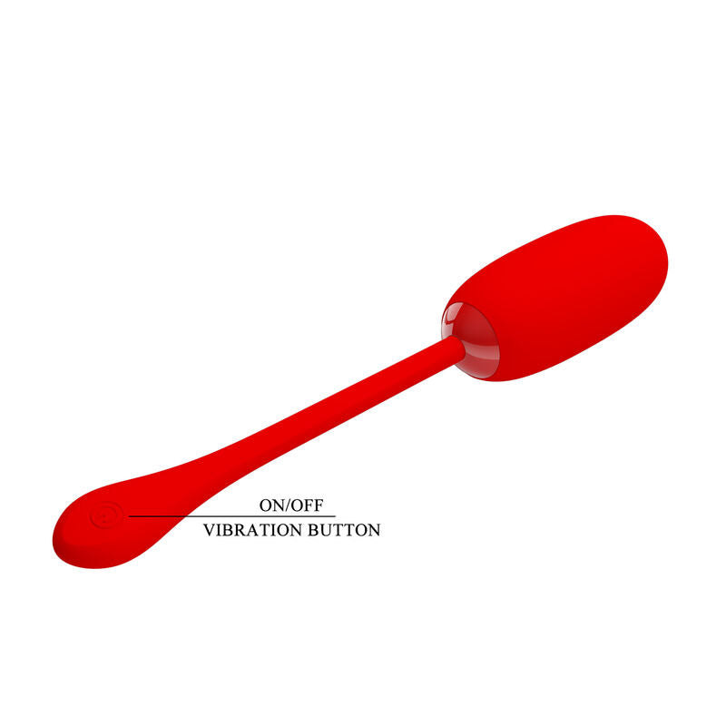 PRETTY LOVE - JULIUS OVO VIBRADOR IMPERMEÁVEL E RECARREGÁVEL VERMELHO