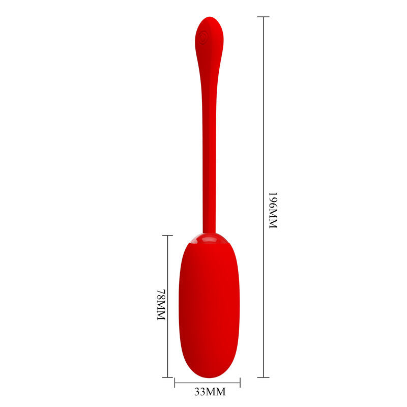 PRETTY LOVE - JULIUS OVO VIBRADOR IMPERMEÁVEL E RECARREGÁVEL VERMELHO