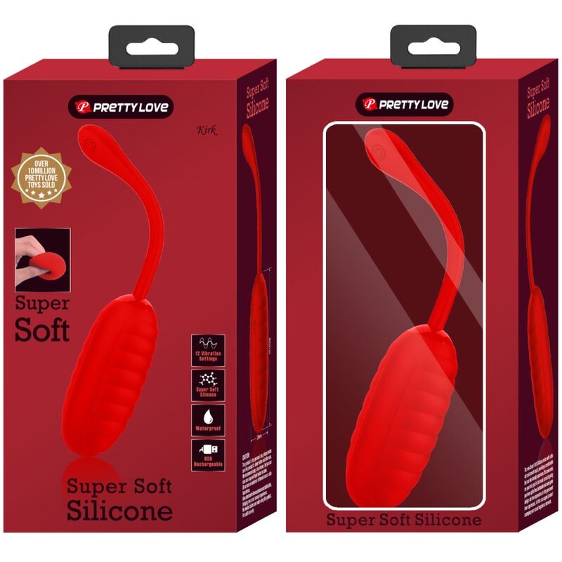 PRETTY LOVE - KIRK OVO VIBRADOR RECARREGÁVEL VERMELHO