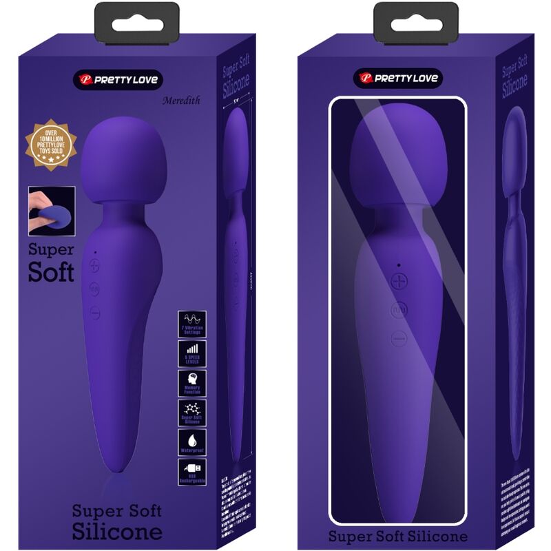 PRETTY LOVE - MASAJEADOR MAREDITH 12 MODOS DE VIBRAO ROXO
