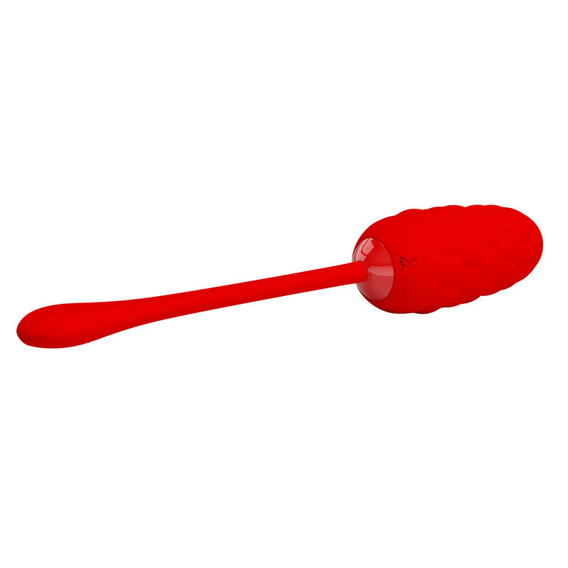 PRETTY LOVE - OVO VIBRADOR COM TEXTURA MARINHA RECARREGÁVEL VERMELHO