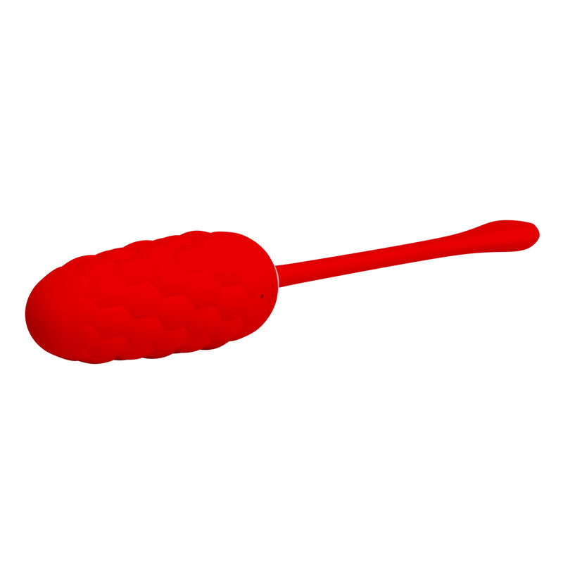 PRETTY LOVE - OVO VIBRADOR COM TEXTURA MARINHA RECARREGÁVEL VERMELHO
