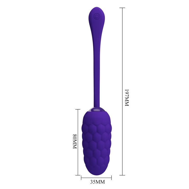 PRETTY LOVE - OVO VIBRADOR COM TEXTURA MARINHA RECARREGÁVEL LILÁS