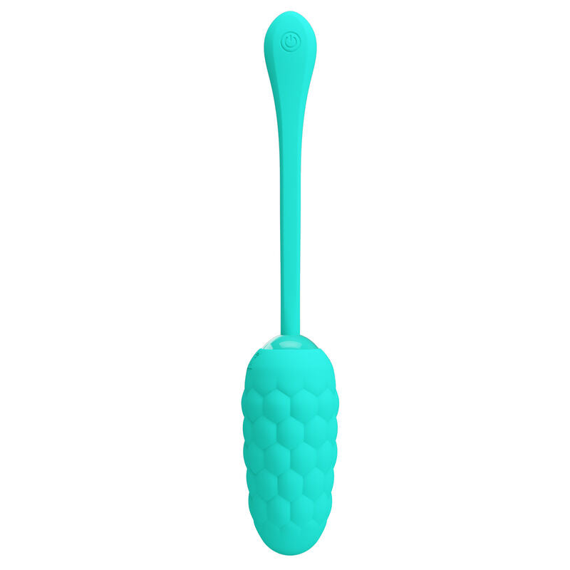 PRETTY LOVE - OVO VIBRADOR COM TEXTURA MARINHA RECARREGÁVEL VERDE ÁGUA