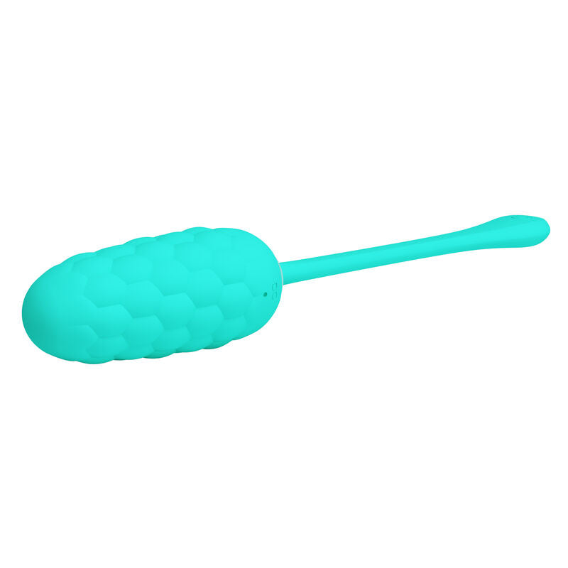 PRETTY LOVE - OVO VIBRADOR COM TEXTURA MARINHA RECARREGÁVEL VERDE ÁGUA