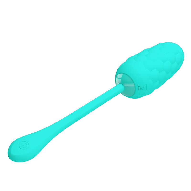 PRETTY LOVE - OVO VIBRADOR COM TEXTURA MARINHA RECARREGÁVEL VERDE ÁGUA