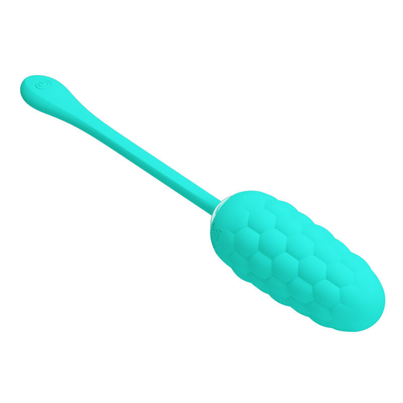PRETTY LOVE - OVO VIBRADOR COM TEXTURA MARINHA RECARREGÁVEL VERDE ÁGUA