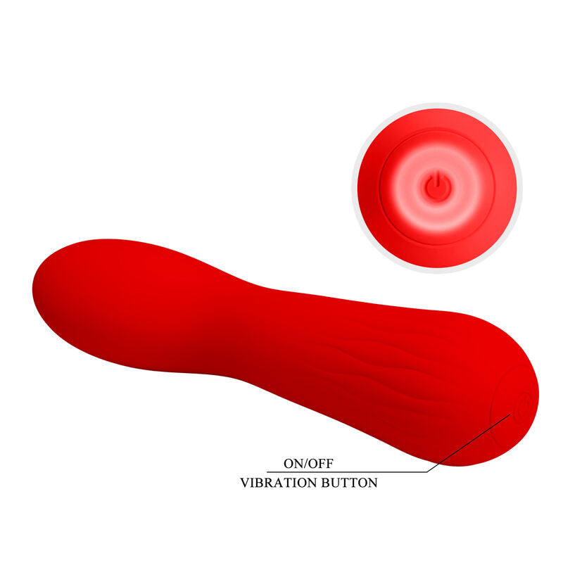 PRETTY LOVE - FAUN VIBRADOR RECARREGÁVEL VERMELHO