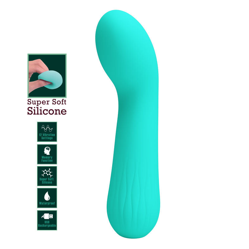 PRETTY LOVE - FAUN VIBRADOR RECARREGÁVEL VERDE ÁGUA