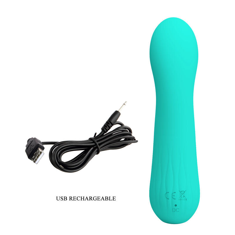 PRETTY LOVE - FAUN VIBRADOR RECARREGÁVEL VERDE ÁGUA