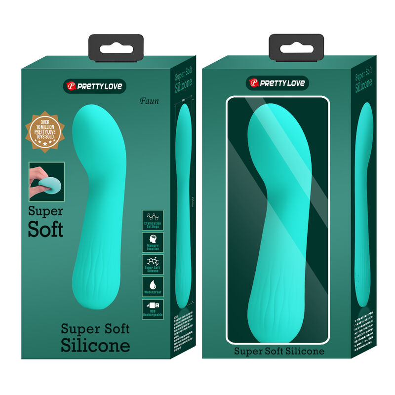PRETTY LOVE - FAUN VIBRADOR RECARREGÁVEL VERDE ÁGUA