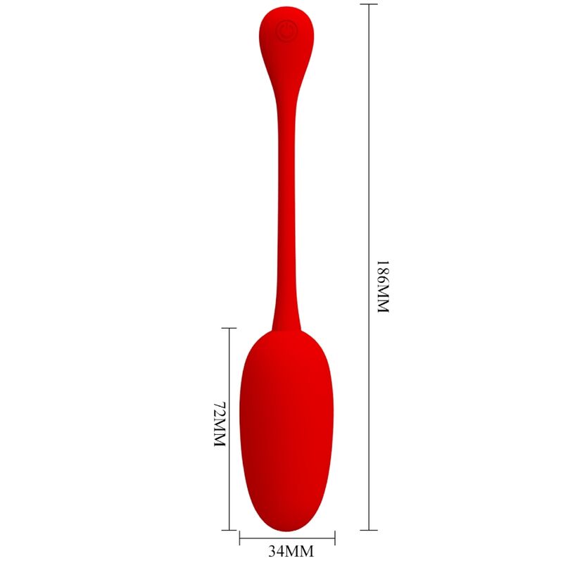 PRETTY LOVE - KNUCKER OVO VIBRADOR RECARREGÁVEL VERMELHO