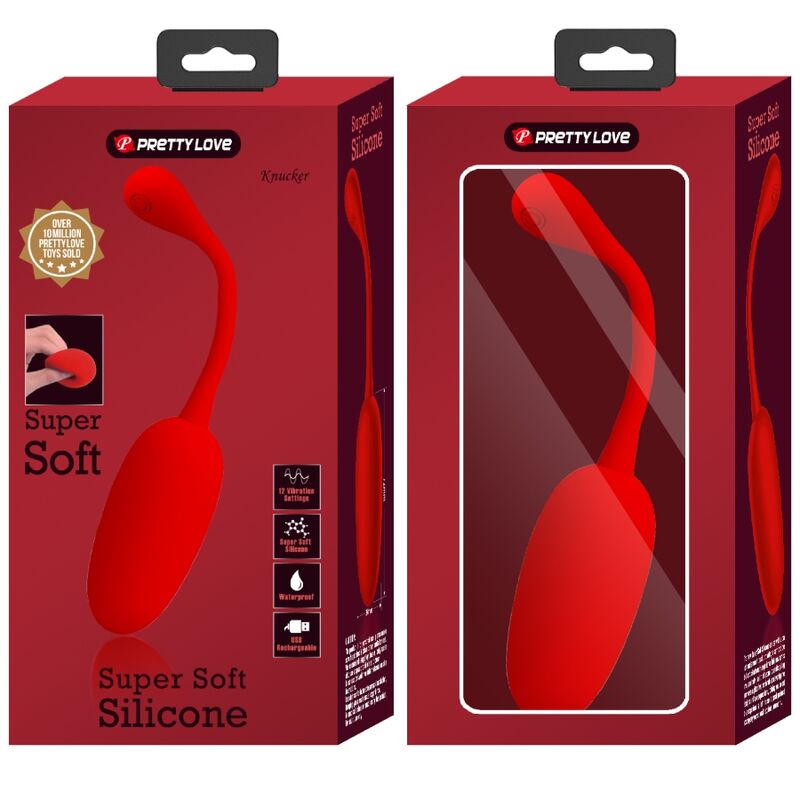PRETTY LOVE - KNUCKER OVO VIBRADOR RECARREGÁVEL VERMELHO