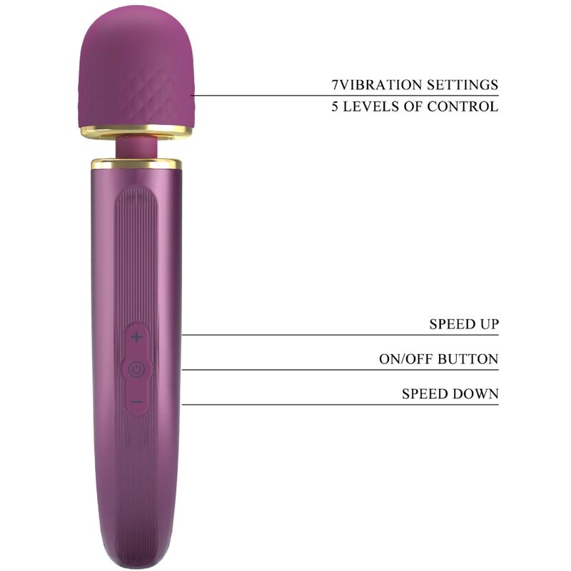 PRETTY LOVE - MASAJEADOR 7 MODOS DE VIBRAO ROXO