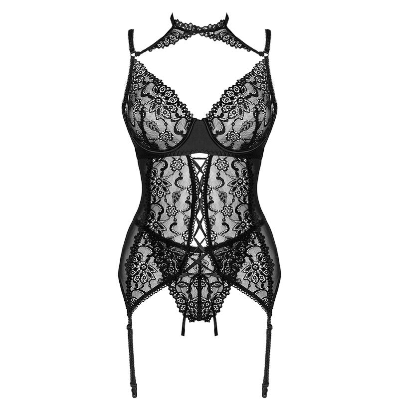 LIVCO CORSETTI FASHION - GIELLANDRA FOR THE SENSES COLLECTION CORSET + CUECA PRETO S/M