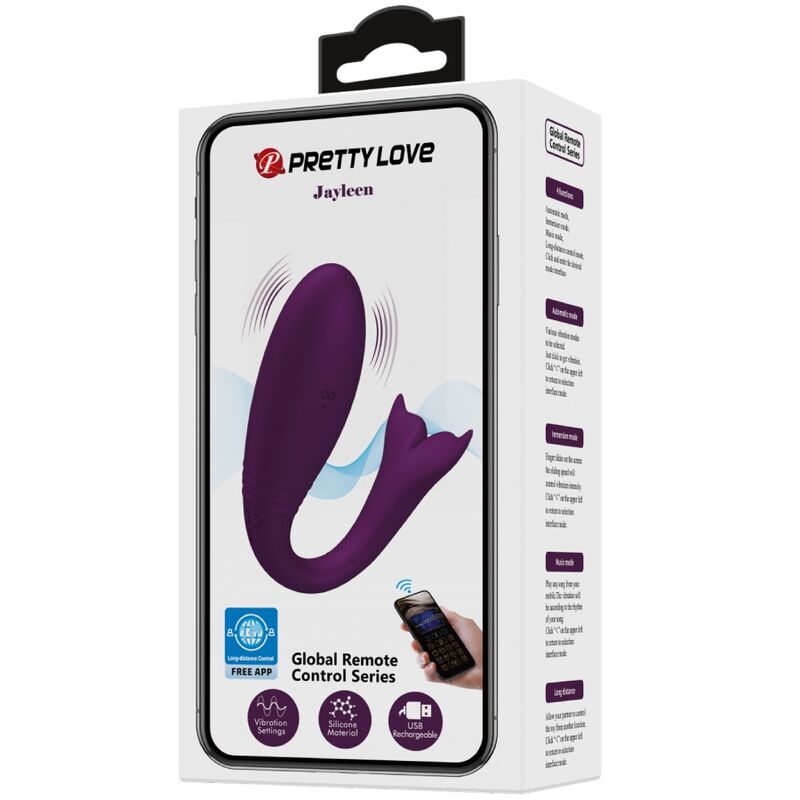 PRETTY LOVE - JAYLEEN VIBRADOR APP CONTROL REMOTO ROXO