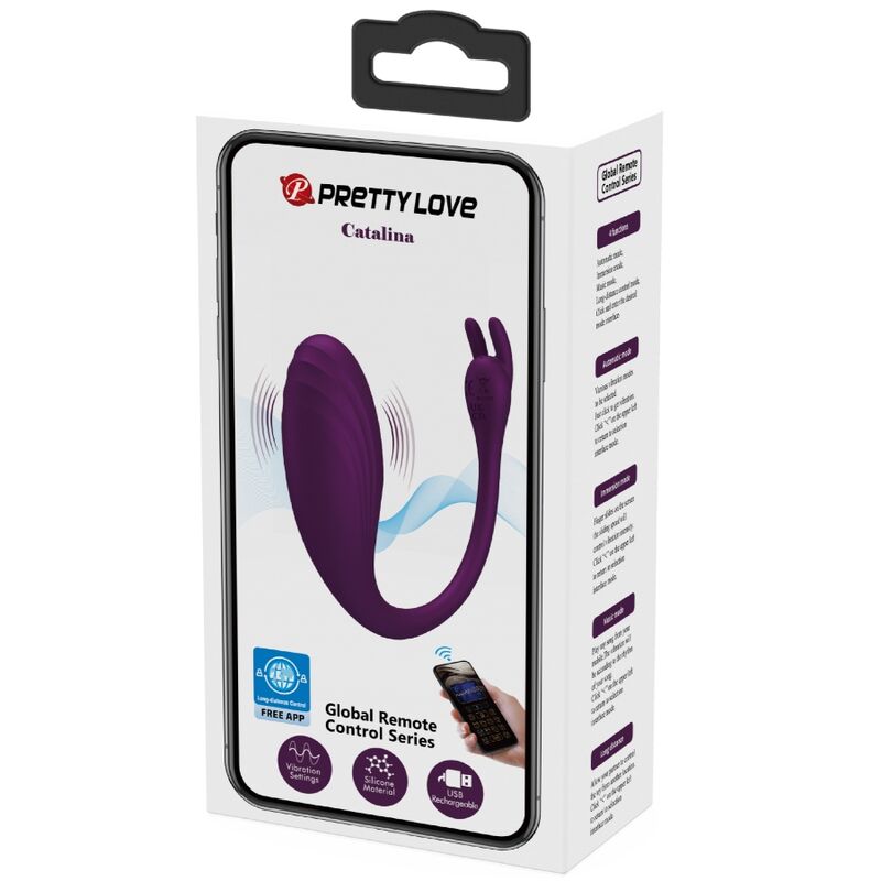 PRETTY LOVE - CATALINA VIBRADOR APP CONTROL REMOTO ROXO