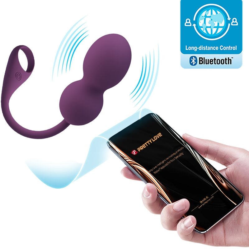 PRETTY LOVE - ELVIRA KEGEL BALLS APP CONTROL REMOTO ROXO