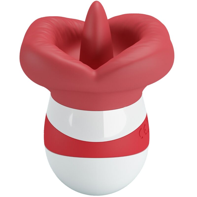 PRETTY LOVE - MINA ESTIMULADOR EM FORMA DE LÍNGUA VERMELHO CLARO
