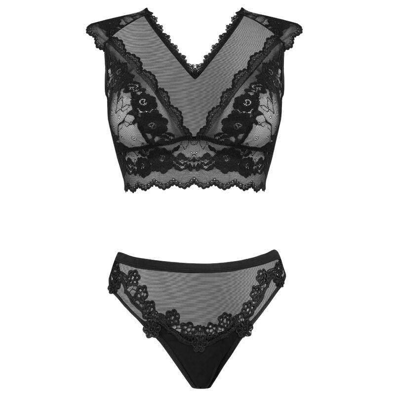 LIVCO CORSETTI FASHION - TIMOSAN LC 90631 SOUTIEN + CUECA PRETO L/XL