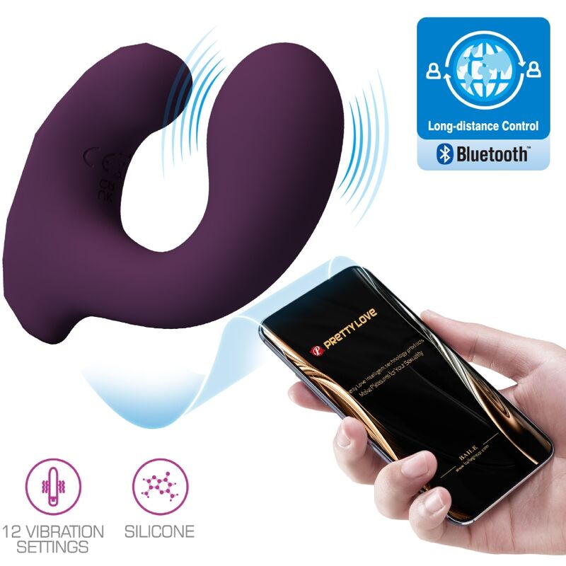 PRETTY LOVE - BILLY CONTROLE REMOTO VIBRATION ROXO APLICATIVO GRATUITO