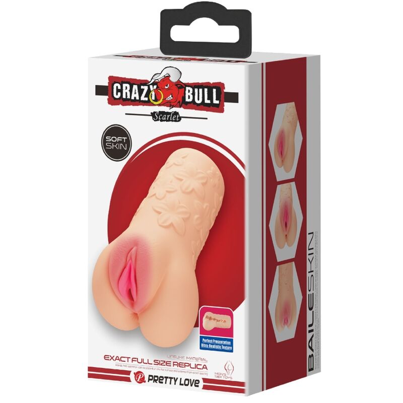 CRAZY BULL - MASTUBADOR EN FORMA DE VAGINA SCARLET