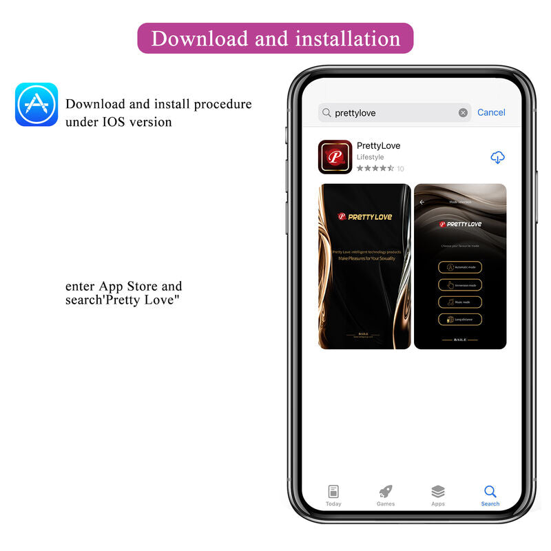 PRETTY LOVE - HECTOR VIBRADOR ELECTROSHOCK COM CONTROLO APP LILÁS