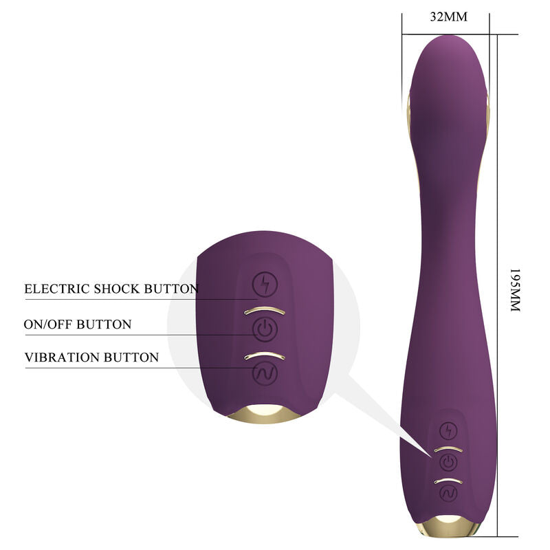 PRETTY LOVE - HECTOR VIBRADOR ELECTROSHOCK COM CONTROLO APP LILÁS