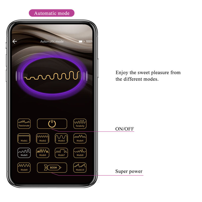 PRETTY LOVE - HECTOR VIBRADOR ELECTROSHOCK COM CONTROLO APP LILÁS