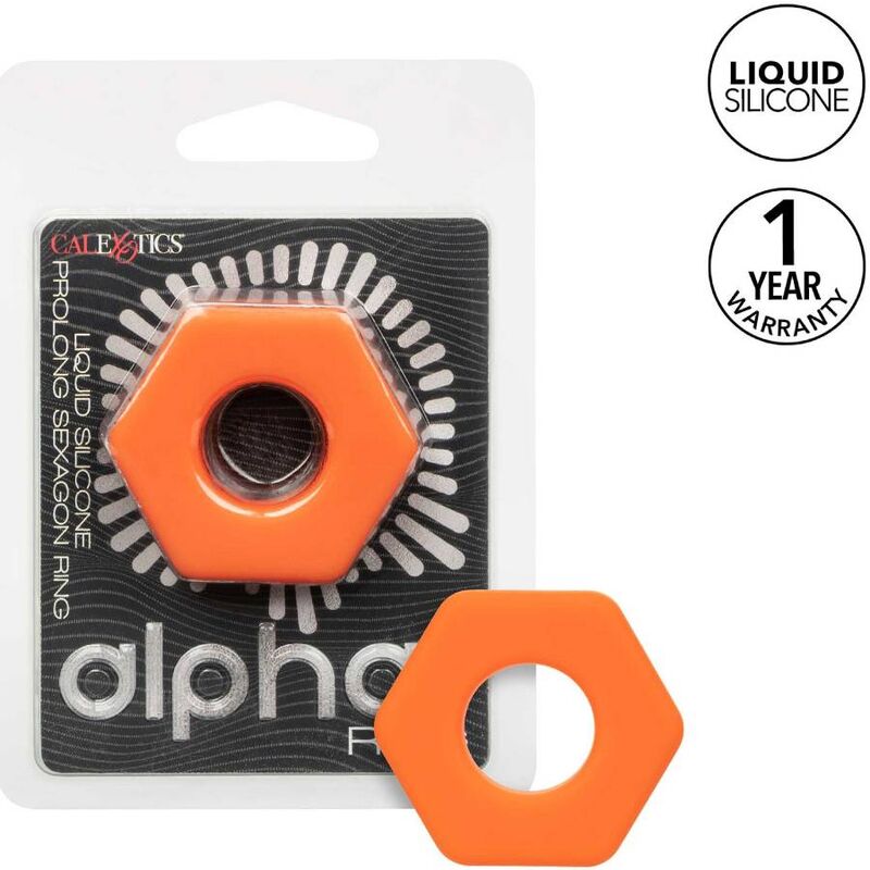 CALEXÓTICAS - ALPHA ANEL PROLONG SEXAGON LARANJA