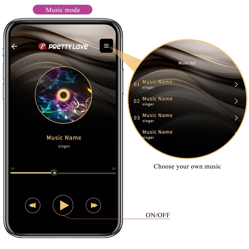 PRETTY LOVE - AUGUST VIBRADOR DUPLO PRAZER COM CONTROLO APP