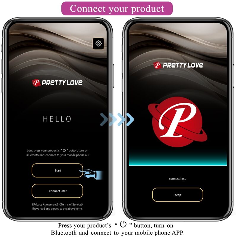PRETTY LOVE - AUGUST VIBRADOR DUPLO PRAZER COM CONTROLO APP