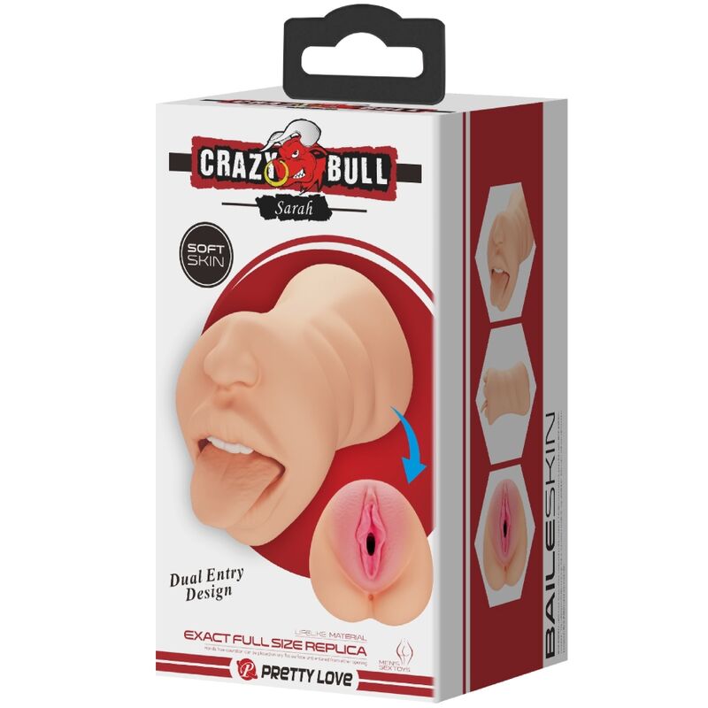 CRAZY BULL - SARAH MASTURBADOR EM FORMA DE VAGINA DUPLA ENTRADA
